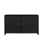 Karl Home Cassettiera Nera a 6 Cassetti in Truciolato 120 cm L