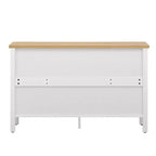 MAYEERTY Mobile Porta TV, Credenza Multimediale con 3 Spaziose Ante in Vetro, Dispositivo Antiribaltamento, per Soggiorno