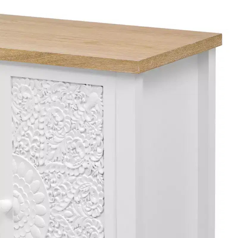 MAYEERTY Mobile Porta TV, Credenza Multimediale con 3 Spaziose Ante in Vetro, Dispositivo Antiribaltamento, per Soggiorno