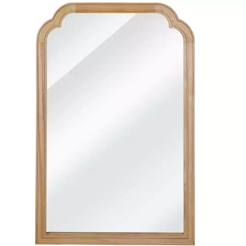 Specchio decorativo con cornice in legno massello MAYEERTY 20 x 30 ad angoli arrotondati per camera da letto, bagno, soggiorno, legno naturale