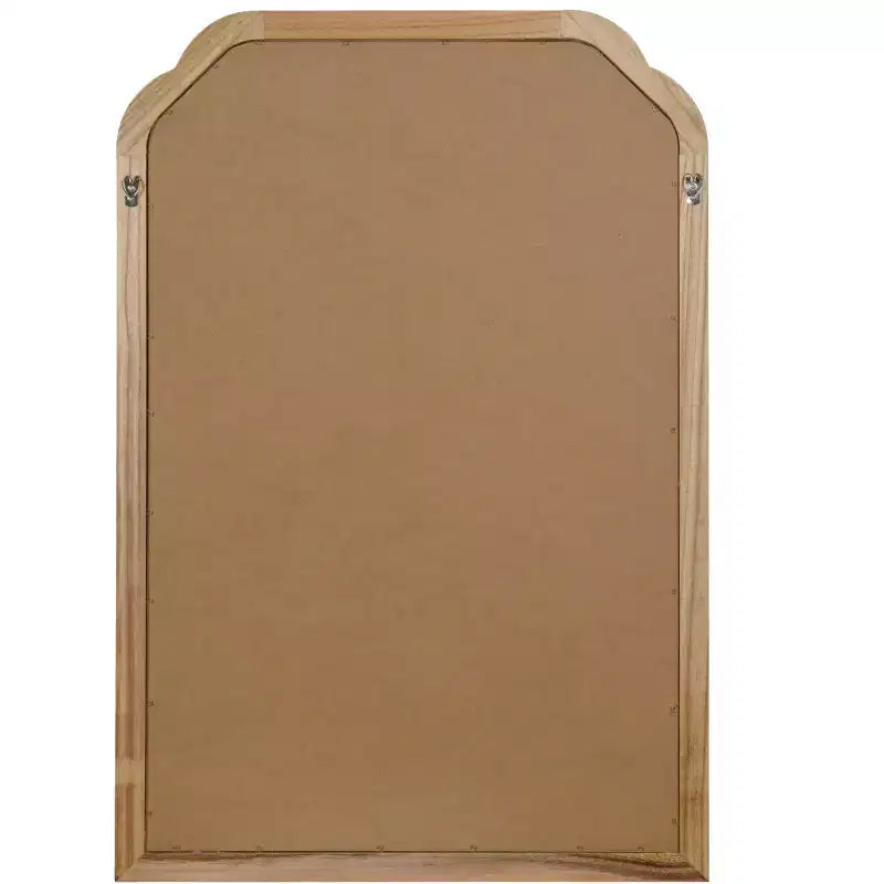 Specchio decorativo con cornice in legno massello MAYEERTY 20 x 30 ad angoli arrotondati per camera da letto, bagno, soggiorno, legno naturale