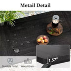 Tavolo da pranzo industriale da 180 cm per 6-8 persone, piano in legno massello con struttura in metallo, tavolo rettangolare per cucina e sala da pranzo