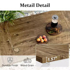 Tavolo da pranzo industriale da 180 cm per 6-8 persone, piano in legno massello con struttura in metallo, tavolo rettangolare per cucina e sala da pranzo