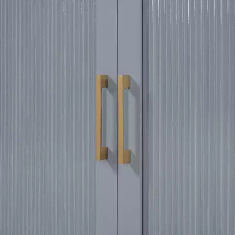 Letto a scomparsa Queen Murphy Bed con gamba dorata, letto a scomparsa formato Queen Size con ante in vetro smerigliato e cassetti finti