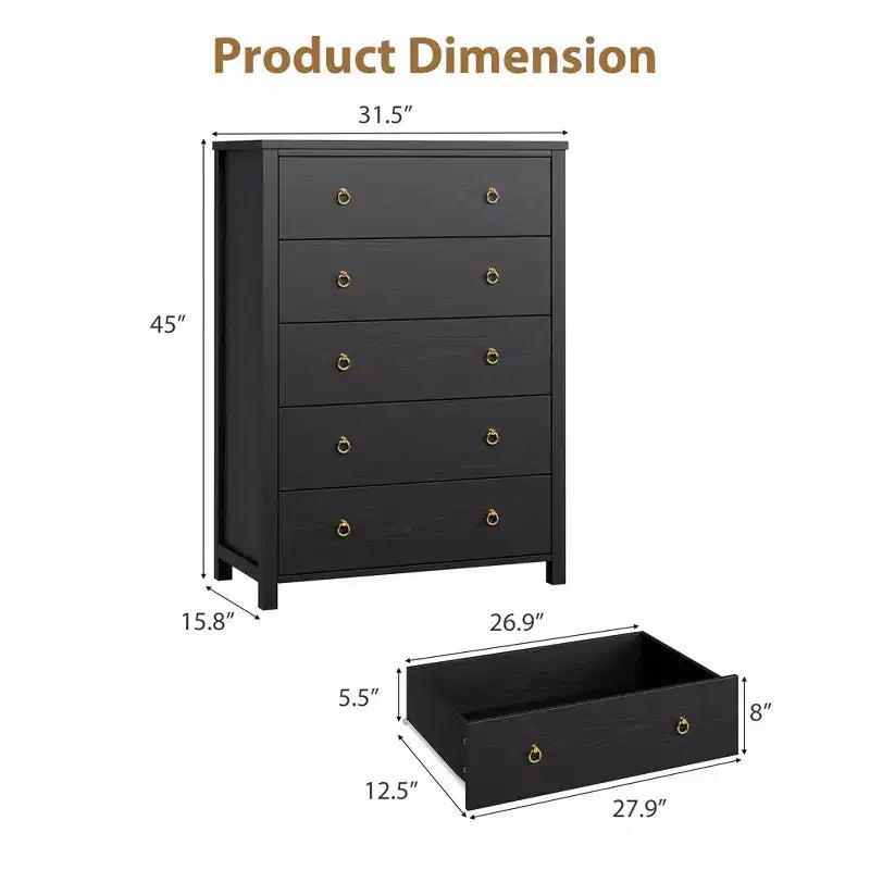 Cassettiera a 4 cassetti per camera da letto, Comò alto 94 cm, Comodino stretto in legno, Armadietto organizer per soggiorno, cameretta, ingresso