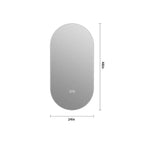 GDFStudio Sable 48 Specchio da Bagno Ovale Moderno Anti-Appannamento con LED e Modalità di Illuminazione Regolabili