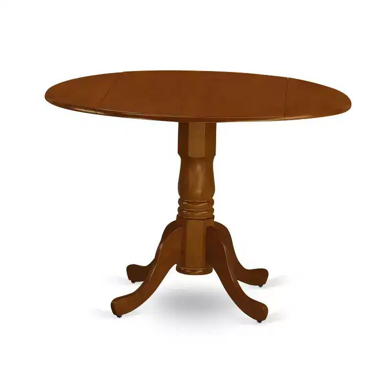 Set da pranzo 5 pezzi con piano in legno massello finitura marrone sella - Posti a sedere per 4 persone