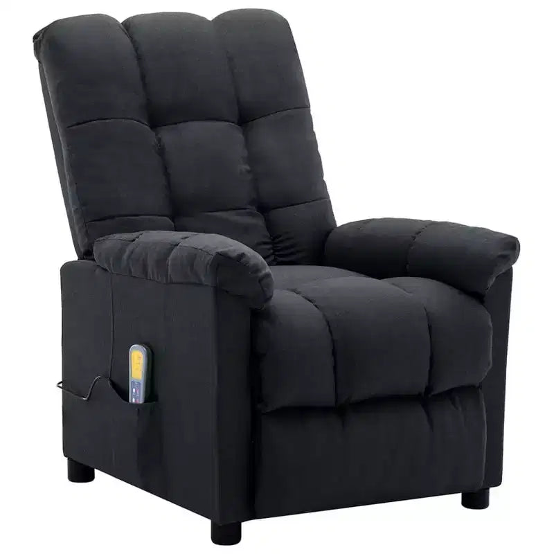 vidaXL Poltrona massaggiante elettrica Grigio scuro