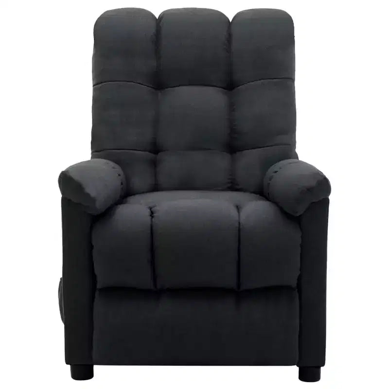 vidaXL Poltrona massaggiante elettrica Grigio scuro