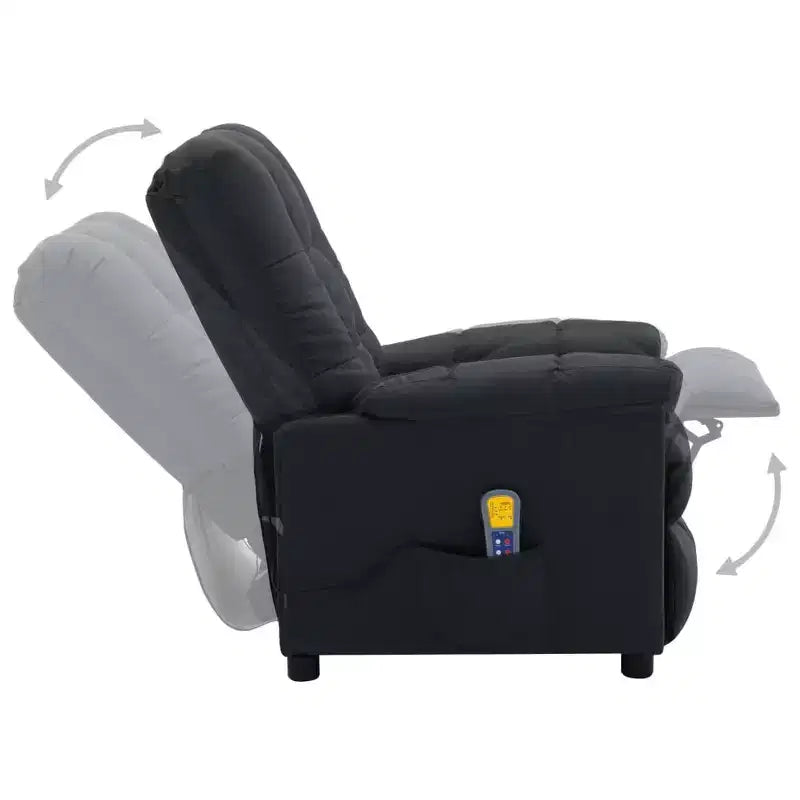 vidaXL Poltrona massaggiante elettrica Grigio scuro