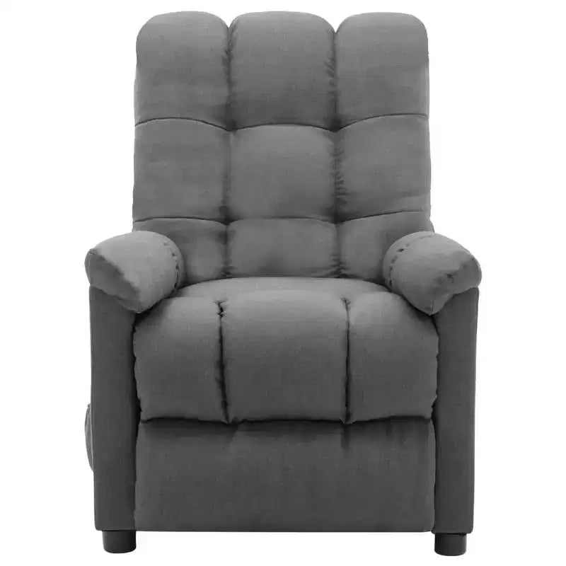 vidaXL Poltrona massaggiante elettrica Grigio scuro