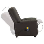 vidaXL Poltrona massaggiante elettrica Grigio scuro