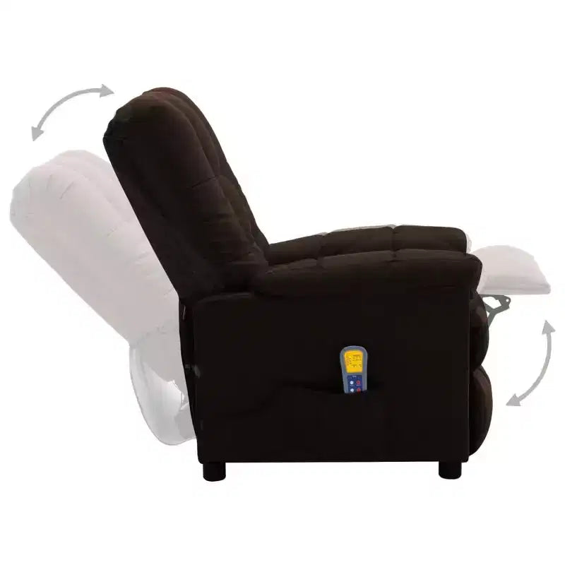 vidaXL Poltrona massaggiante elettrica Grigio scuro
