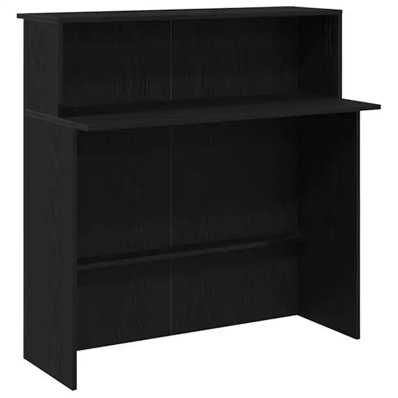 vidaXL Banco reception Rovere nero 180x50x103,5 cm Legno multistrato