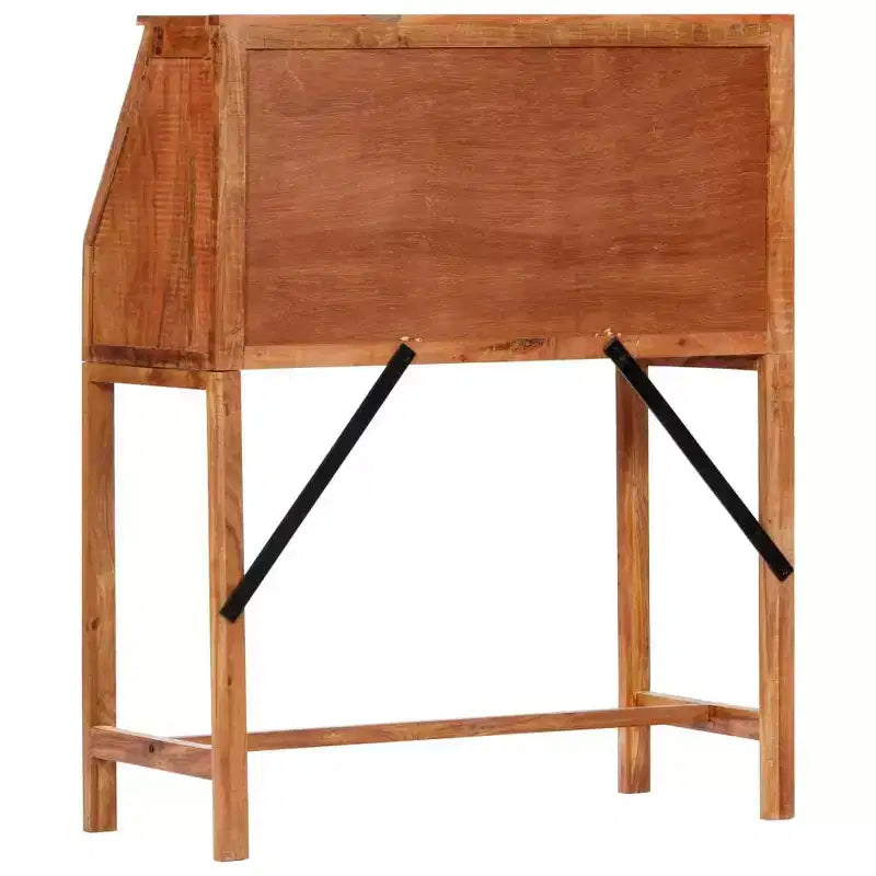 vidaXL Scrivania Marrone in Legno Massello di Acacia Media Scrivania Rettangolare