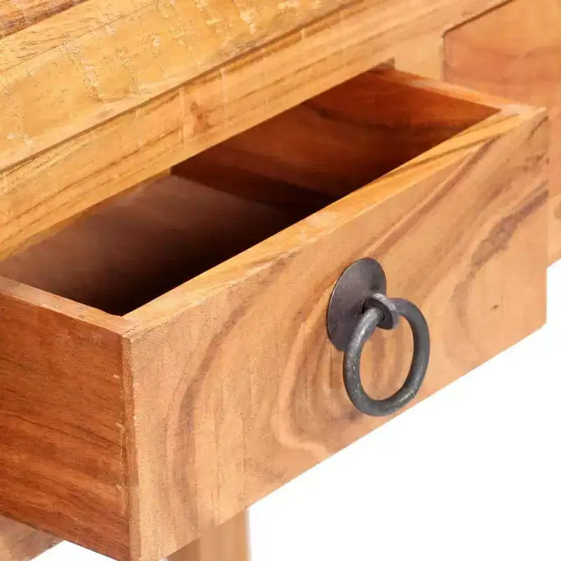 vidaXL Scrivania Marrone in Legno Massello di Acacia Media Scrivania Rettangolare