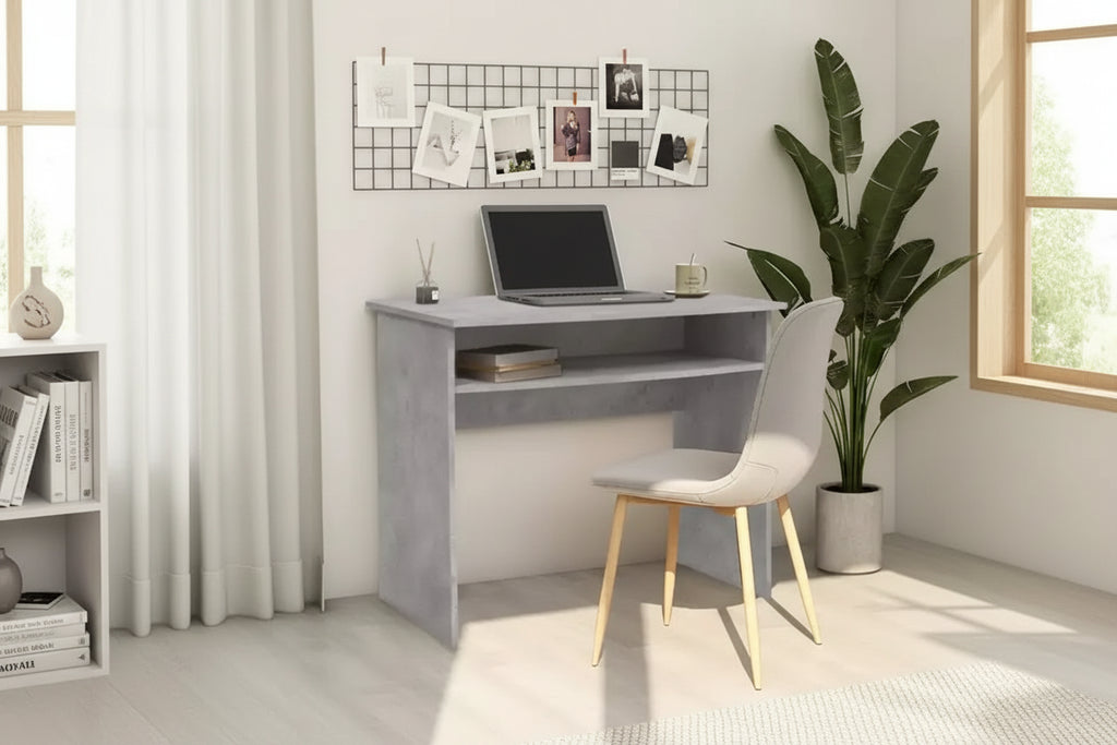 vidaXL Scrivania Bianca in Legno Multistrato Scrivania Piccola Rettangolare Moderna