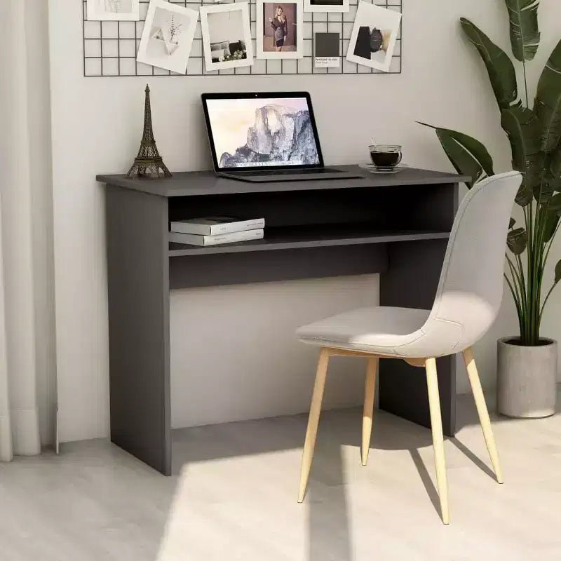 vidaXL Scrivania Bianca in Legno Multistrato Scrivania Piccola Rettangolare Moderna