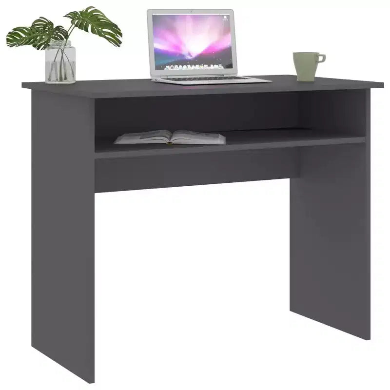 vidaXL Scrivania Bianca in Legno Multistrato Scrivania Piccola Rettangolare Moderna