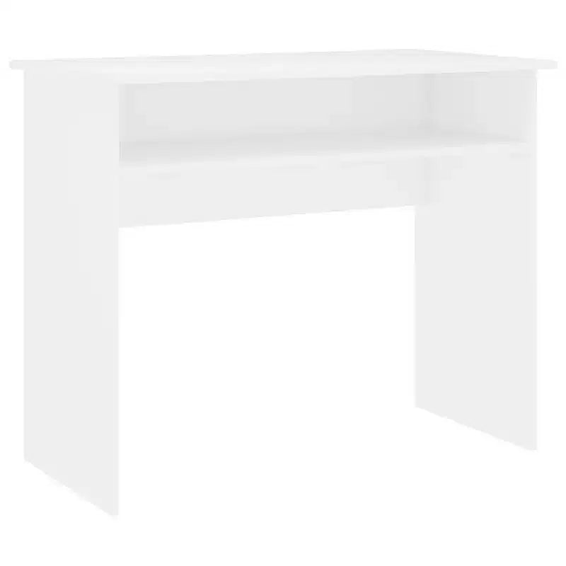 vidaXL Scrivania Bianca in Legno Multistrato Scrivania Piccola Rettangolare Moderna