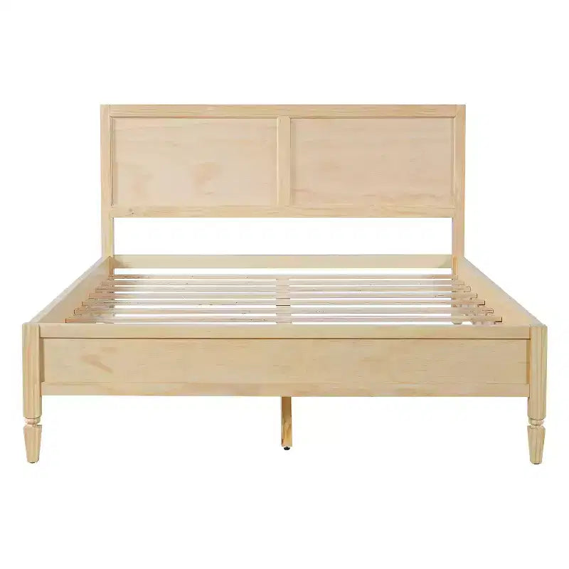 Struttura letto a piattaforma matrimoniale/king size con testiera a pannelli classica - ModernLuxe