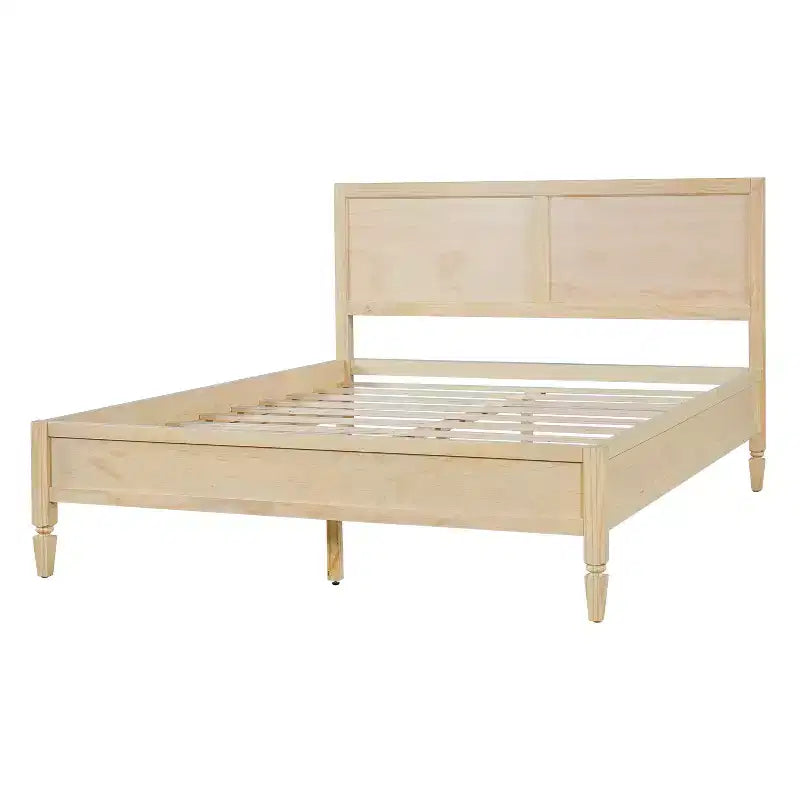 Struttura letto a piattaforma matrimoniale/king size con testiera a pannelli classica - ModernLuxe