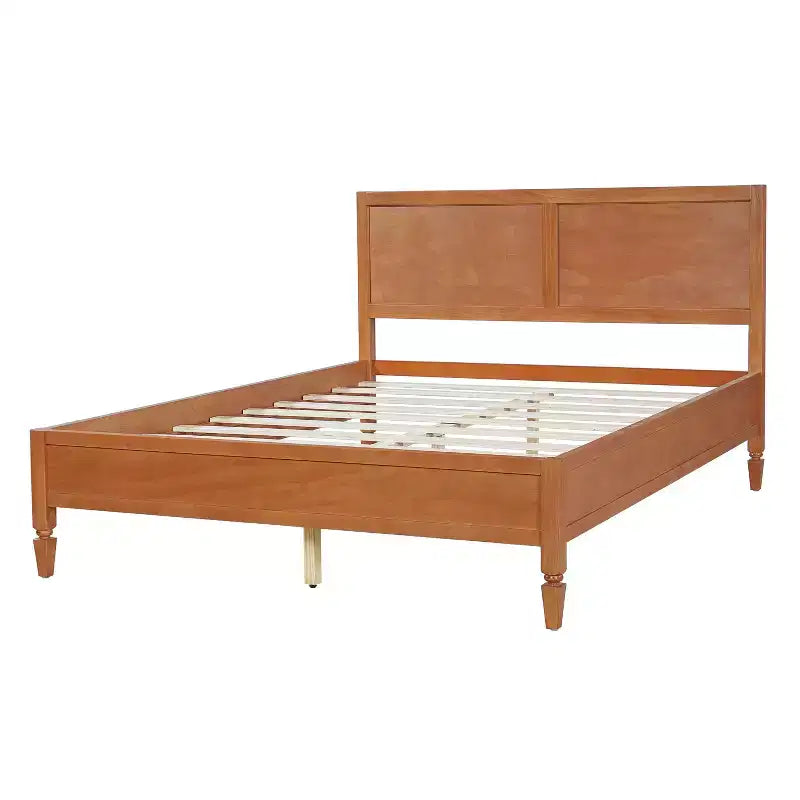 Struttura letto a piattaforma matrimoniale/king size con testiera a pannelli classica - ModernLuxe