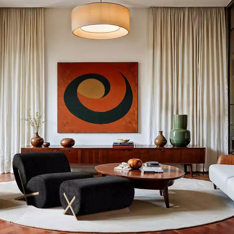 Meridian Furniture Pouf rivestito in tessuto Akira