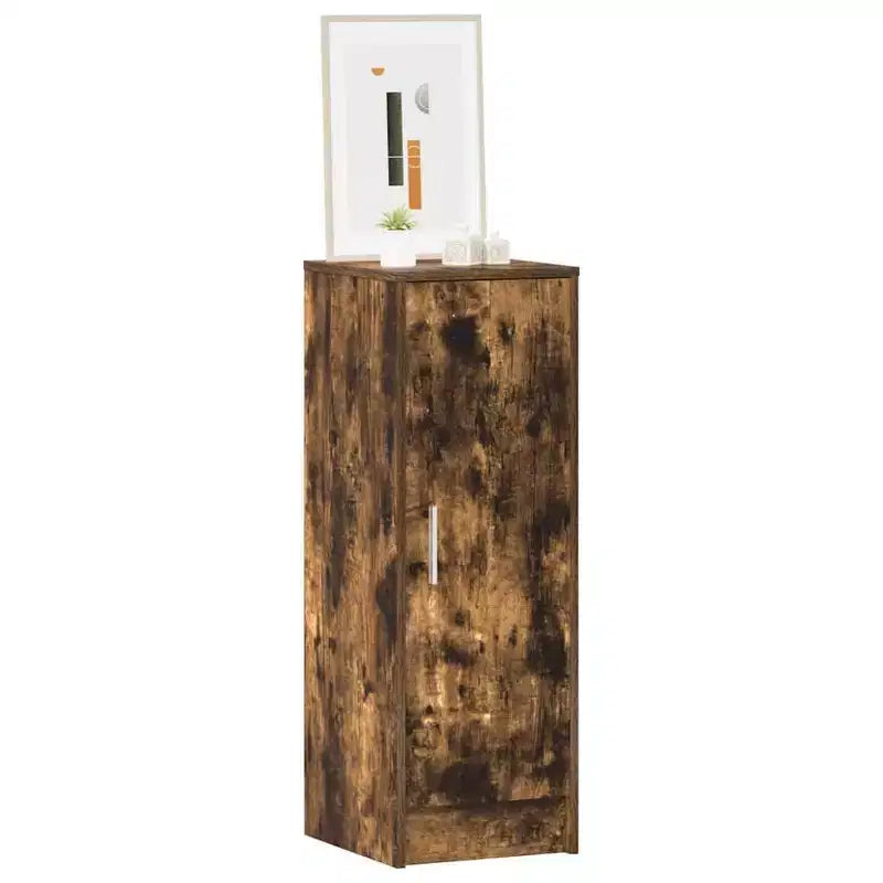Scarpiera in legno multistrato rovere fumé, scarpiera media