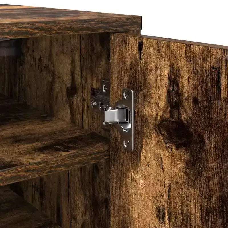 Scarpiera in legno multistrato rovere fumé, scarpiera media