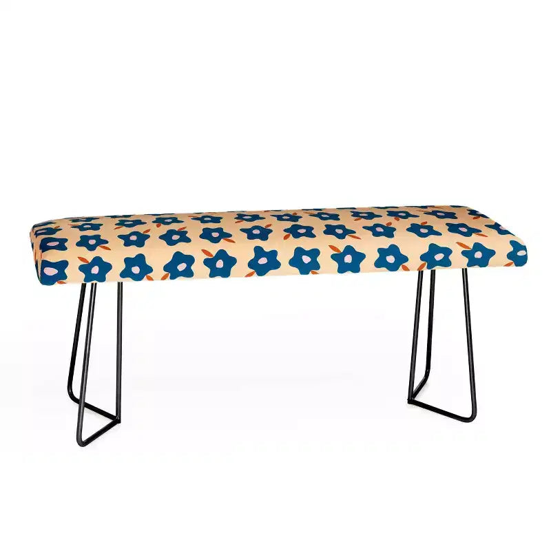 Panca Maritza Lisa Fiori Blu Wonky Blue Spring