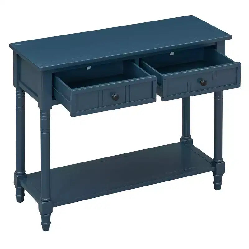 Consolle Classica con Cassetti Contenitori e Ripiano Inferiore-ModernLuxe