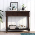 Consolle Classica con Cassetti Contenitori e Ripiano Inferiore-ModernLuxe
