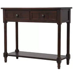 Consolle Classica con Cassetti Contenitori e Ripiano Inferiore-ModernLuxe