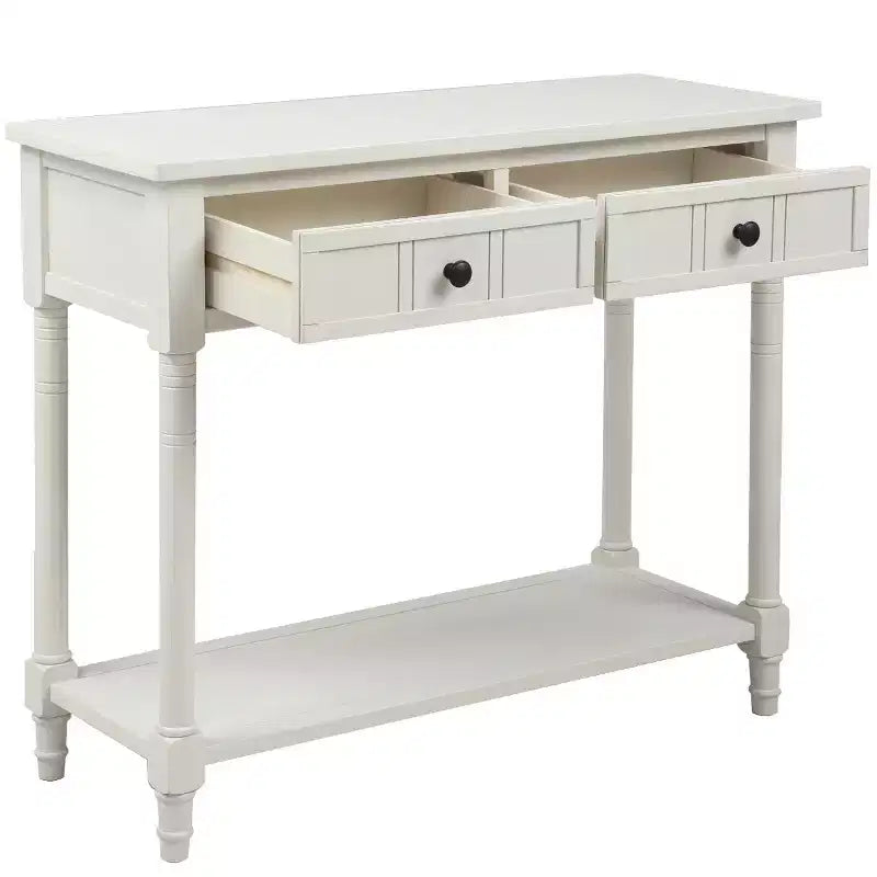 Consolle Classica con Cassetti Contenitori e Ripiano Inferiore-ModernLuxe