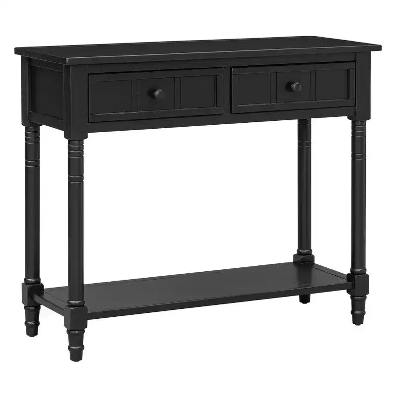 Consolle Classica con Cassetti Contenitori e Ripiano Inferiore-ModernLuxe