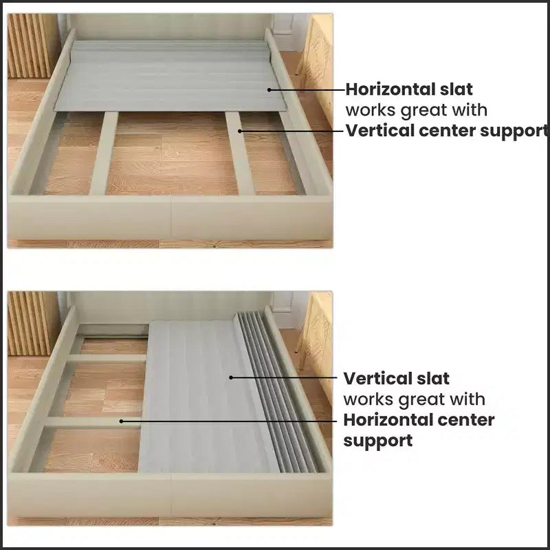 Bunkie Board/Doghe Verticali in Legno ad Alto Spessore di 1,9 cm con Rivestimento per Sostegno Materasso
