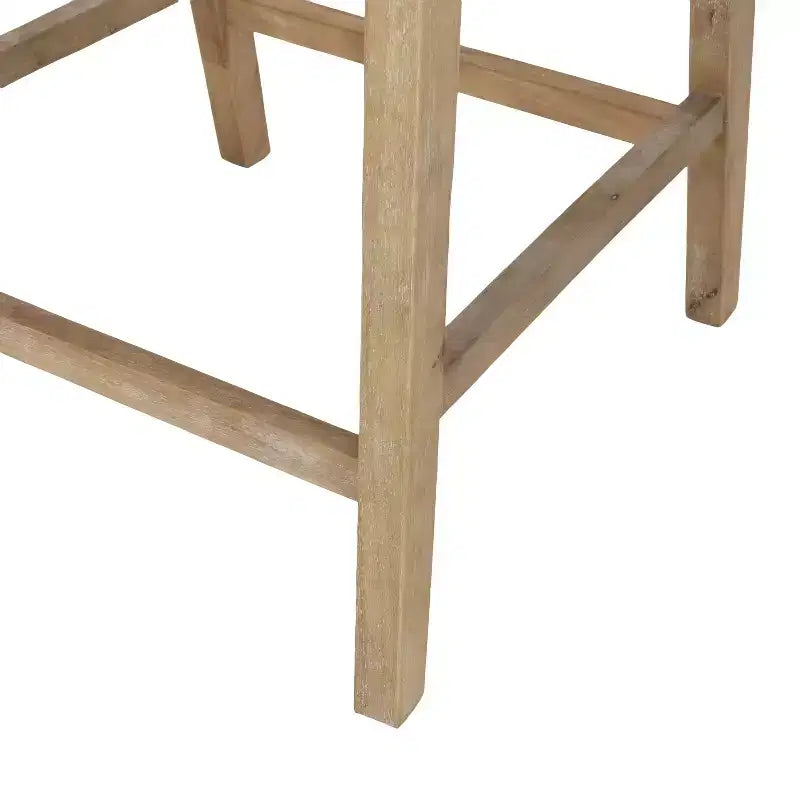 GDFStudio Sgabelli da bancone Deville imbottiti in legno e canna da 25,5 pollici (Set di 2)