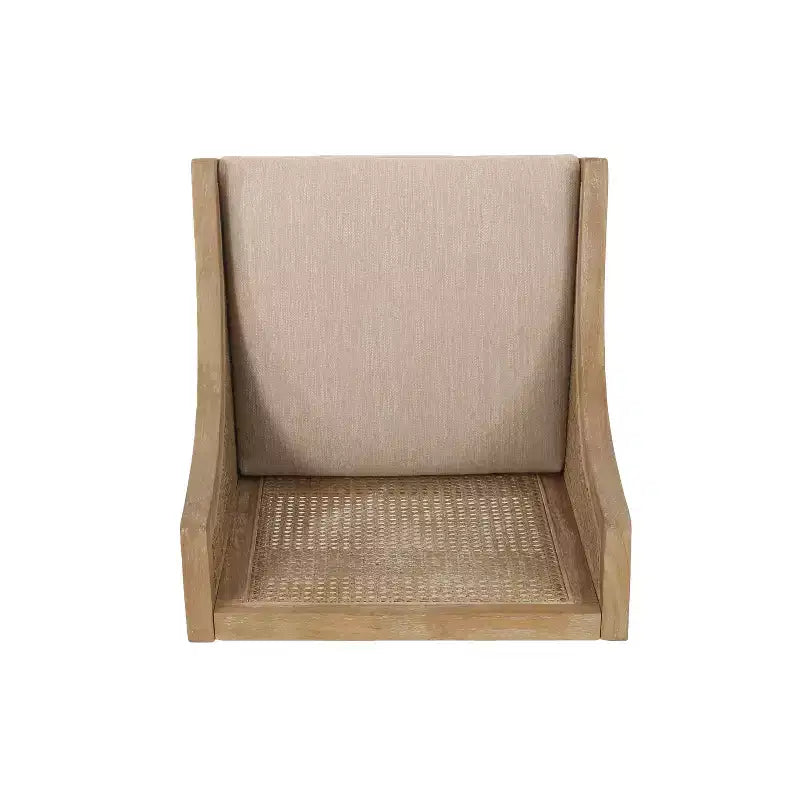 GDFStudio Sgabelli da bancone Deville imbottiti in legno e canna da 25,5 pollici (Set di 2)